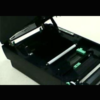 ttp-247条码打印机切刀模式装纸视频